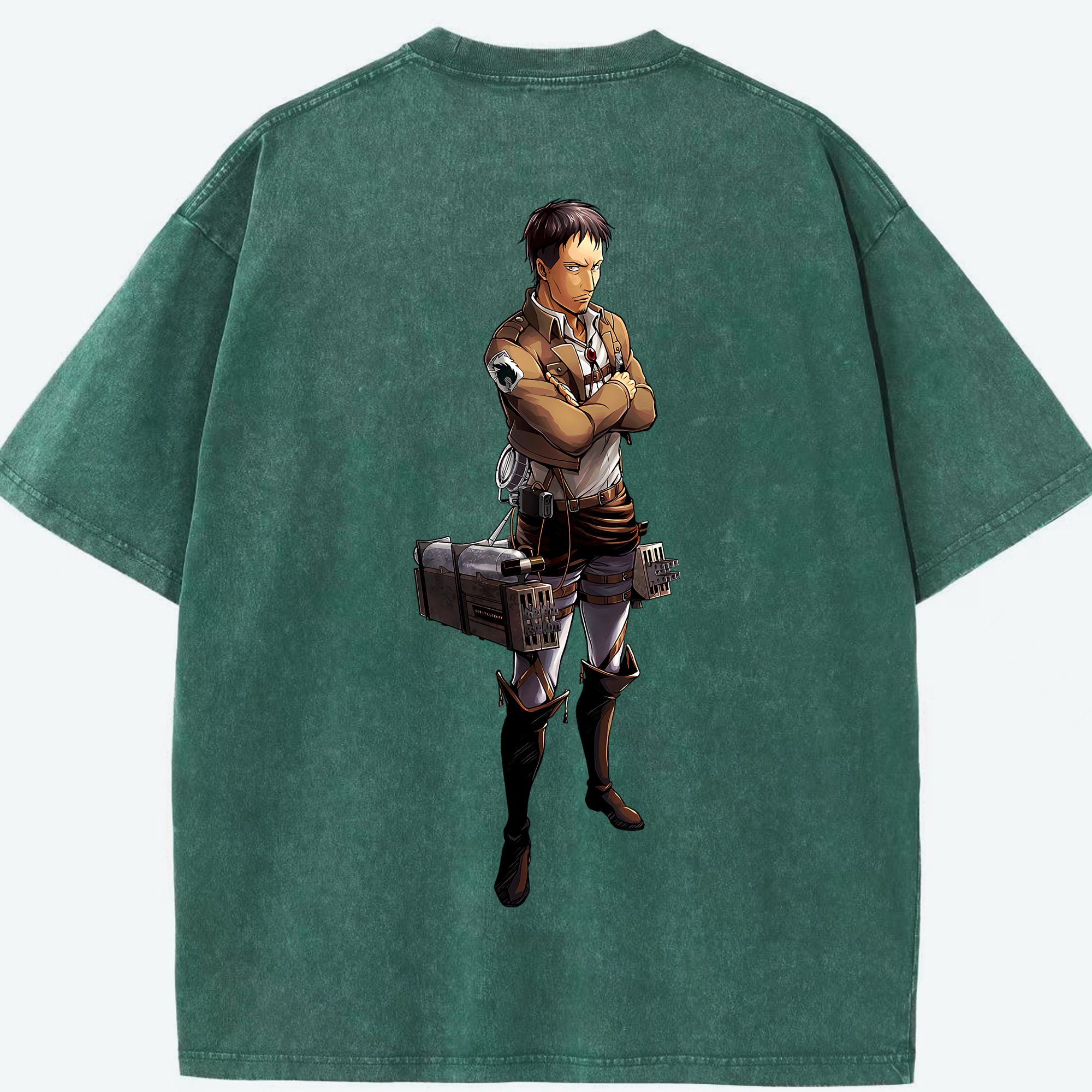 （画像用） 進撃の巨人 Attack on Titan 綿100% ヴィンテージ風 半袖Tシャツ（背面プリント）